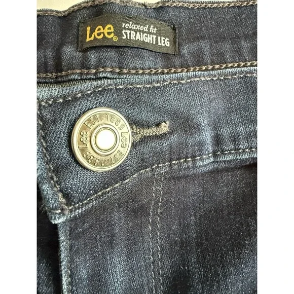Lee Relaxed Fit Straight Leg Womens Sz 8 Long Jeans - Picture 6 of 6